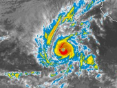Műholdképen a Kenneth hurrikán